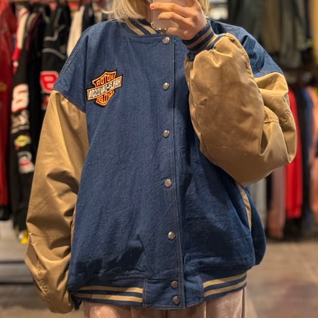 [NO.9] 할리 데이비슨 데님 바시티 자켓