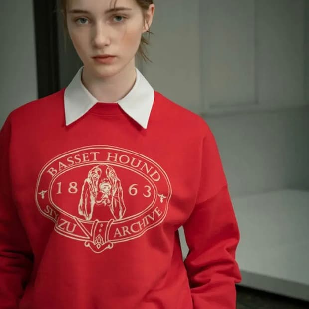 시야쥬 바셋 하운드 스웻 셔츠 맨투맨