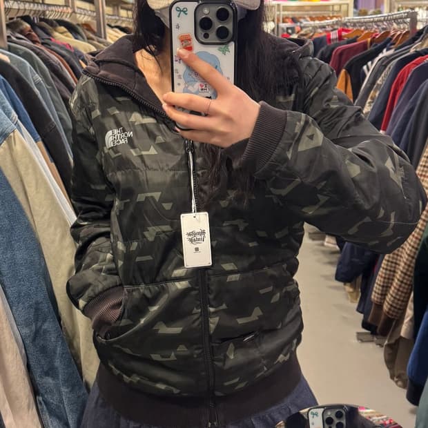 노스페이스 리버시블 후드집업