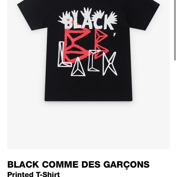 Comme des Garcons Homme Black t-shirt