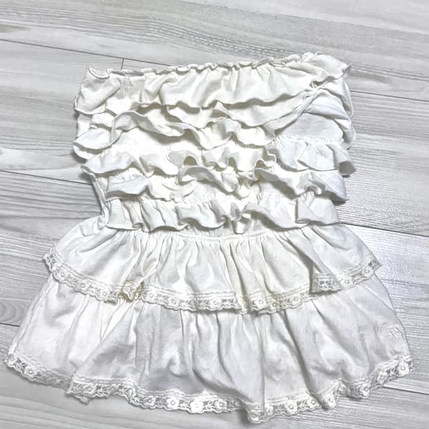 아베크롬비 프릴 블라우스 튜브탑 XS