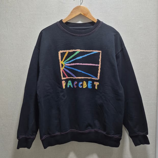 (M) 라스벳 파스텔 로고 크루넥 스웻셔츠