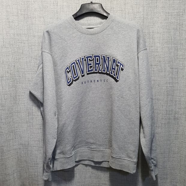 커버낫 맨투맨 티셔츠 회색 