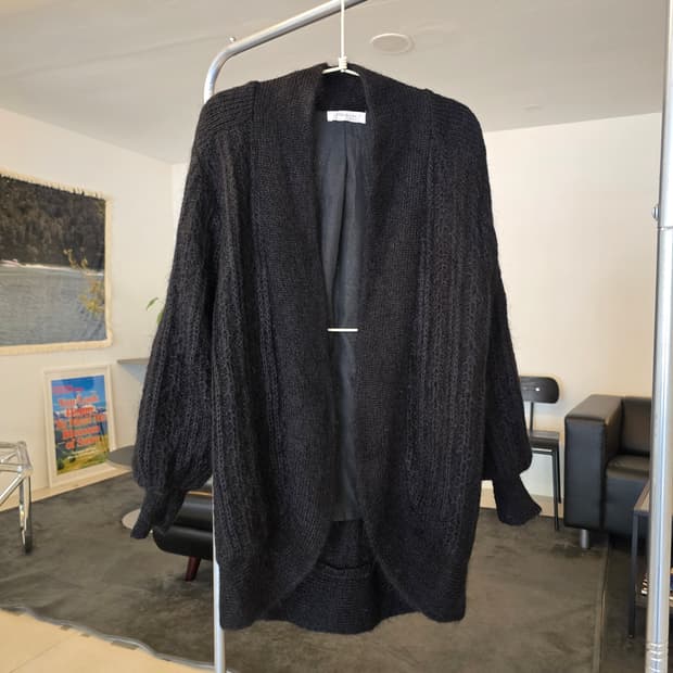 블랙 모 가디건