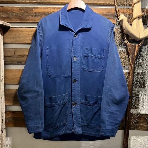 [M]90's 빈티지 워싱 3포켓 프렌치 워크 자켓