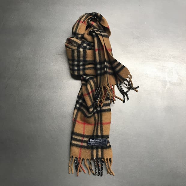 버버리 정품 캐시미어/램스울 머플러 베이지