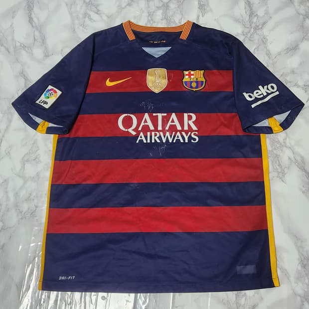 나이키 바르셀로나 15-16 축구 유니폼 반팔 