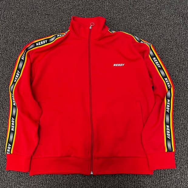 NERDY 널디 트랙탑 져지 집업 레드 M