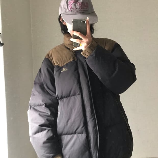 아디다스 00s 블랙 브라운 패딩