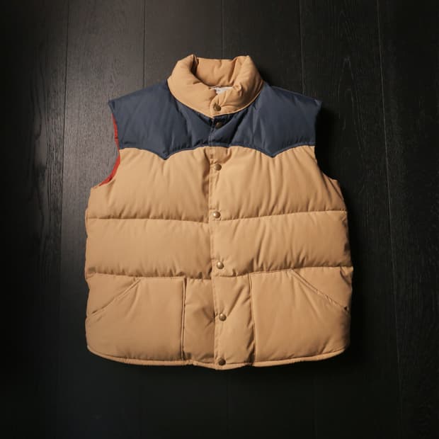 70-80s William Barry 3-Tone Down Vest /L