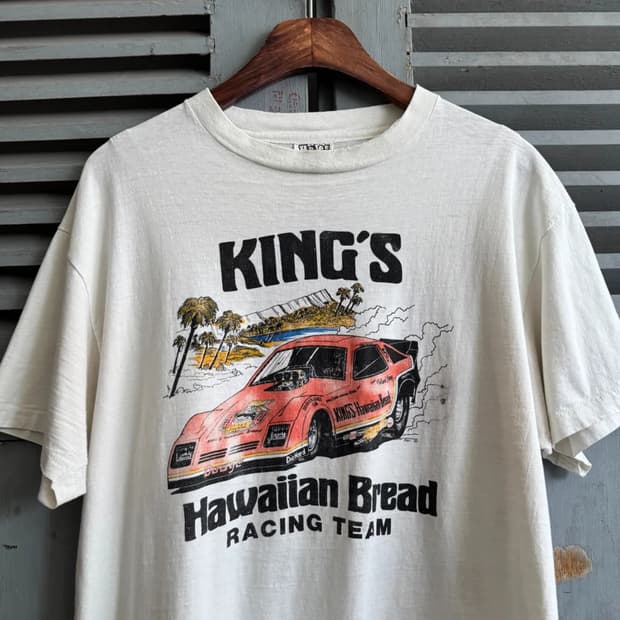 [XL]80's KING'S Hawaiian Bread 레이싱 티셔츠