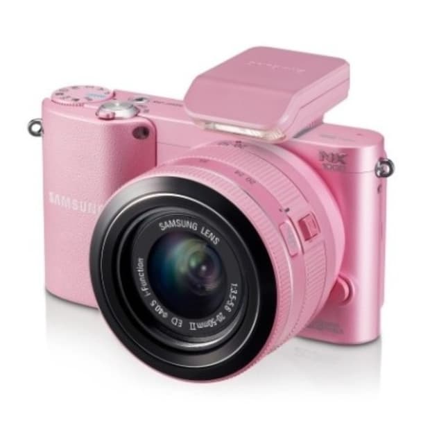 삼성 nx1000 미러리스 핑크 한정판 카메라