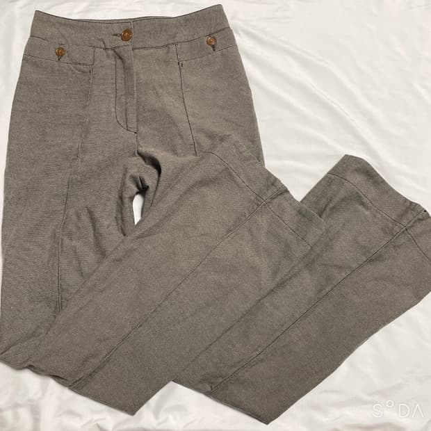 비비안웨스트우드 레드라벨 부츠컷 팬츠 브라운