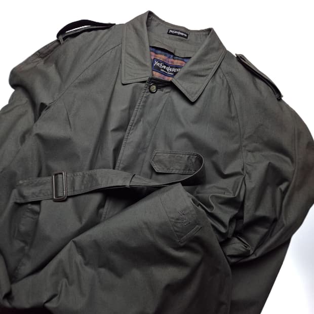 [100] 입생로랑 구스다운내피 벨티드 트렌치 코트