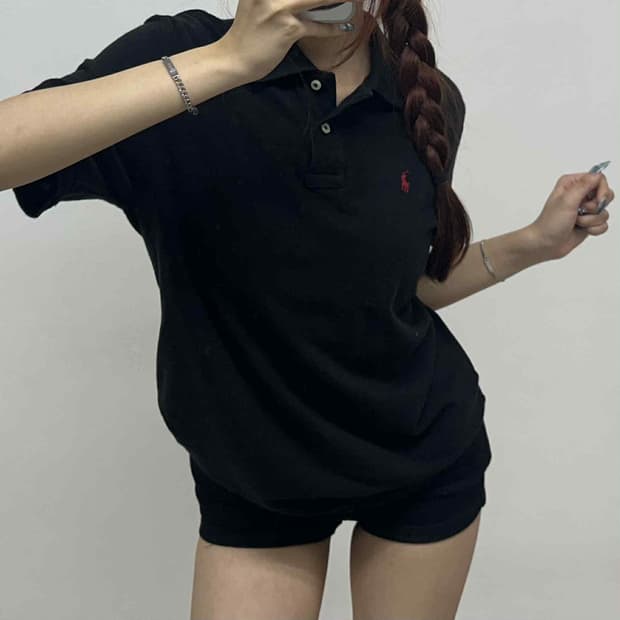 폴로 랄프로렌 블랙pk 반팔 카라티(L)