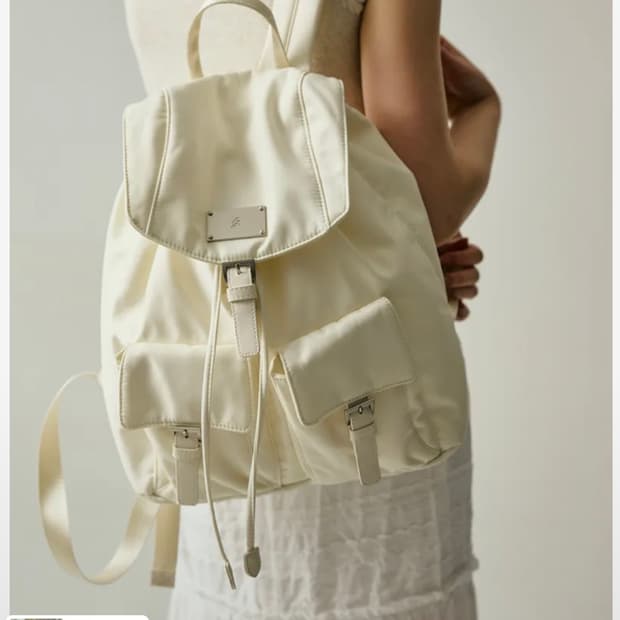 SYMBOL NYLON BACKPACK[IVORY]