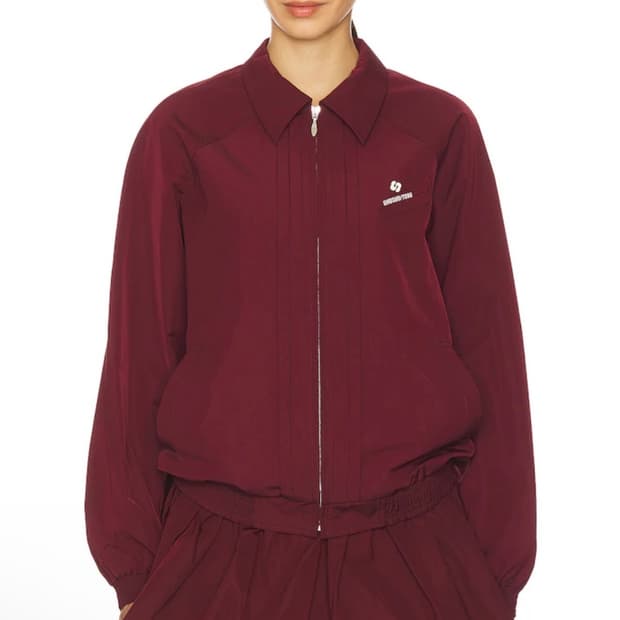 구매) 슈슈통 턱 디테일 스포츠 자켓 버건디
