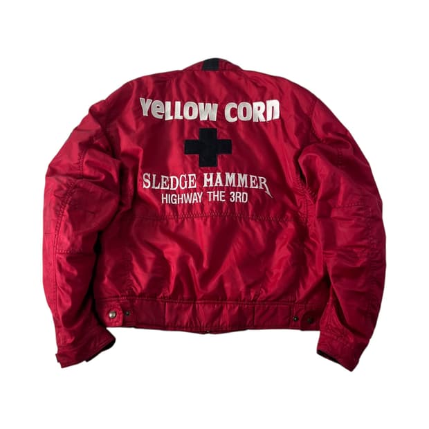 100 옐로우콘 나일론 레이싱 자켓