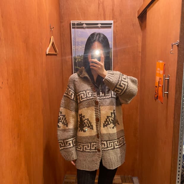  (L) Cowichan 코위찬 니트 가디건