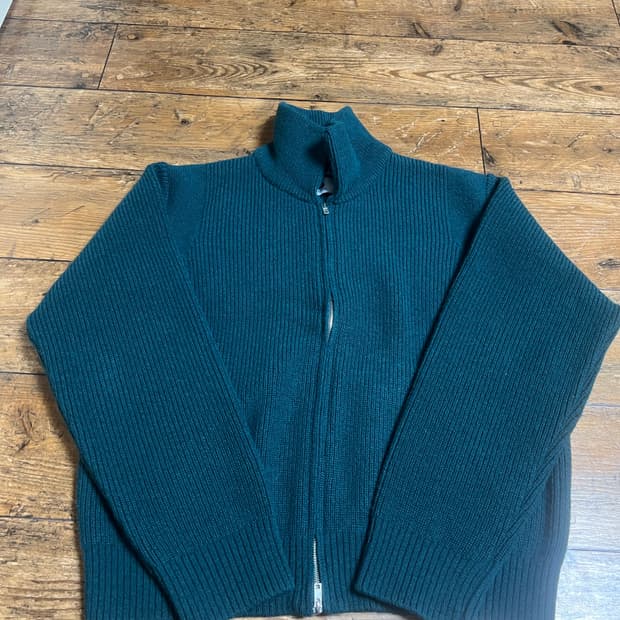 비슬로우 니트집업 XL SHETLAND WOOL WIDE COLLAR Z