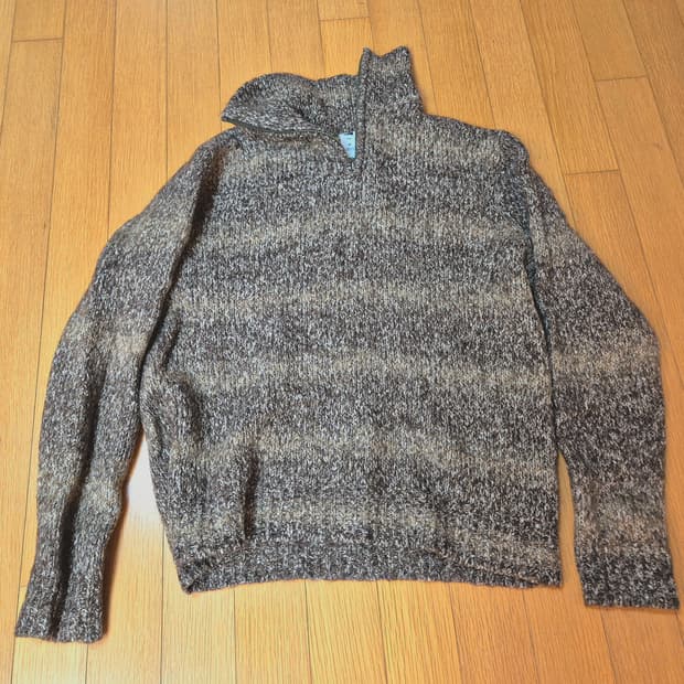 Gap 갭 브라운 반집업 니트