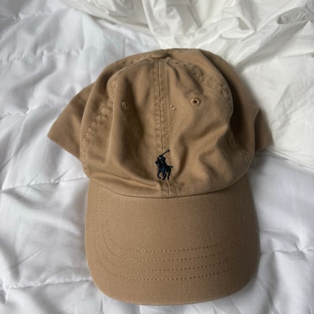 폴로 랄프로렌 베이지 볼캡 모자