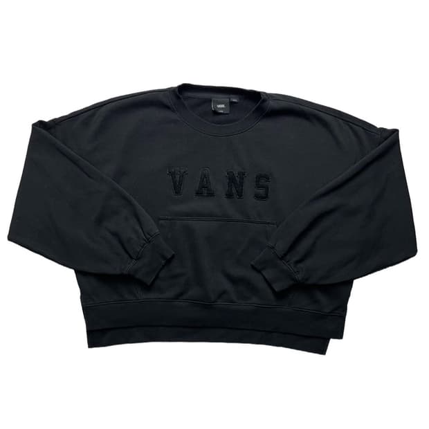 VANS 크롭 와이드 검정 맨투맨 중고 구제 빈티지