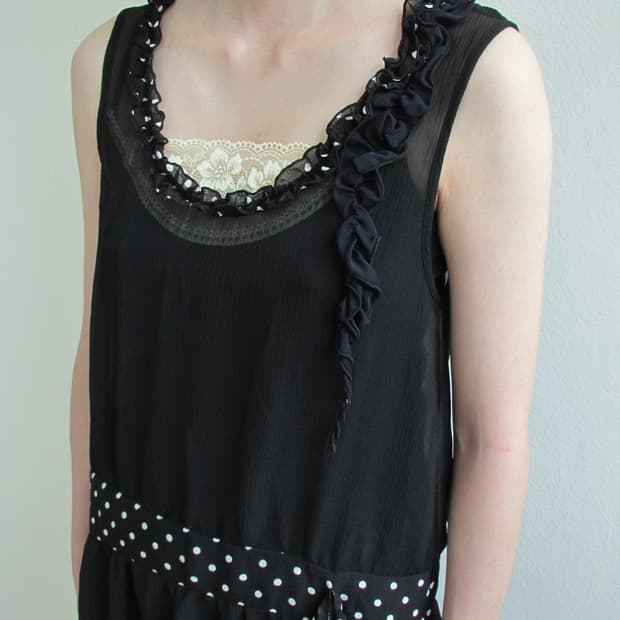Dor frill sleeveless one piece