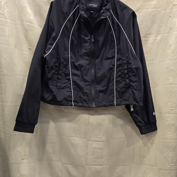 젝시믹스 우븐 파이핑 바람막이 크롭 자켓 M(66)