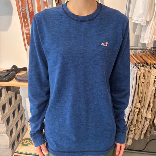 Hollister 로고 롱슬리브 티셔츠 S