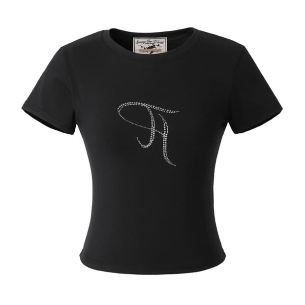 쓰리타임즈 쥬얼티 블랙 Jewel Tee Black