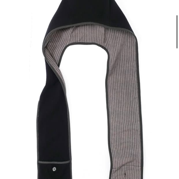 샵페어리 머플러 후드 후리스 블랙