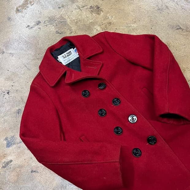 [정품] Schott U.S. TAIN 빨간색 피코트 더블 버튼 b17