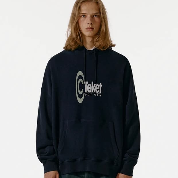 테켓 심볼 후드 후드티 네이비 m