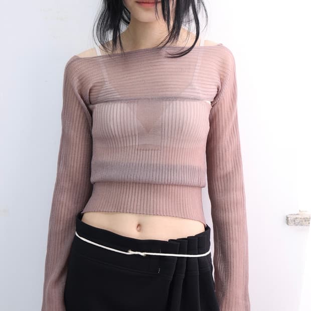 울리카상투스 sheer tank top