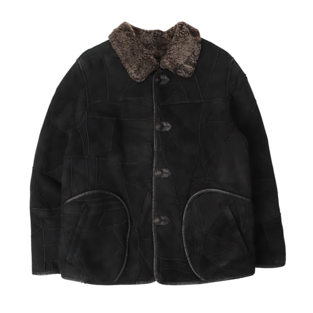 Vtg 빈티지 패치워크 램스킨 무스탕