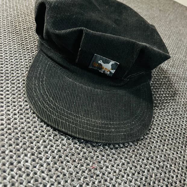 스투시 헤드기어 코튜로이 팔각 볼캡 레어템