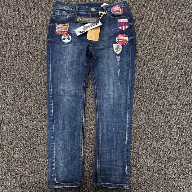 [새상품] JEEP 지프 패치 데님 청바지 팬츠 28인치