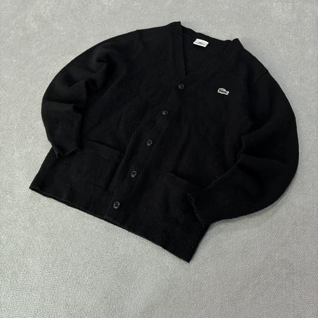 라코스테 블랙 가디건 95 (보풀제거 필요)