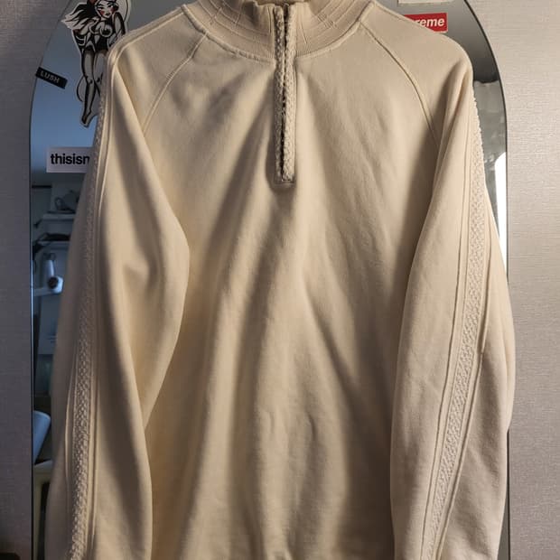 엑슬림 하프집업 아이보리 2사이즈