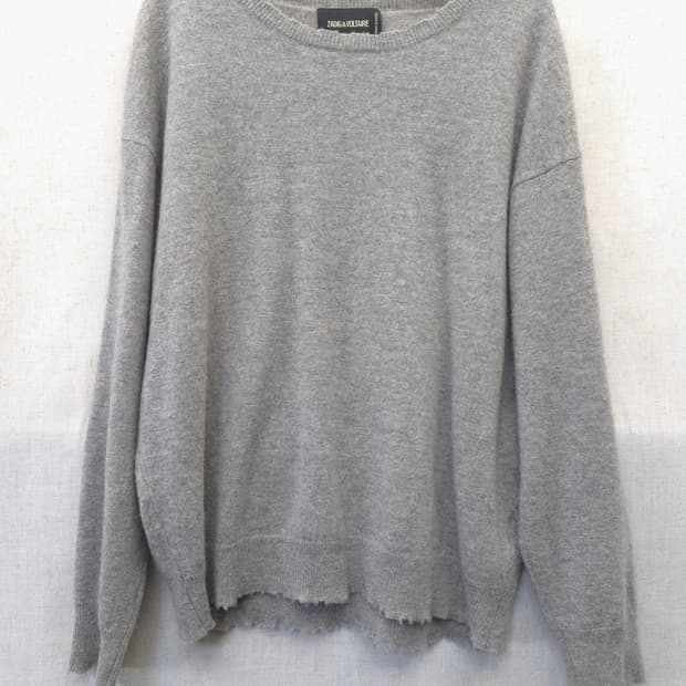 자딕앤볼테르 그레이 캐시미어 니트 L