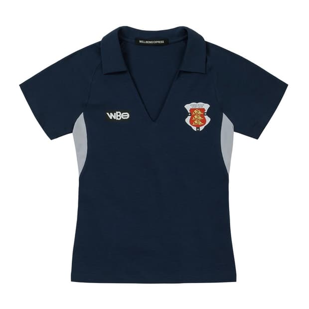 Cotton fooball half sleeve navy