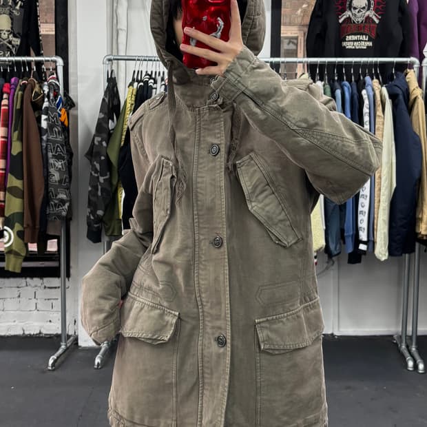 디젤 밀리터리 후드 자켓