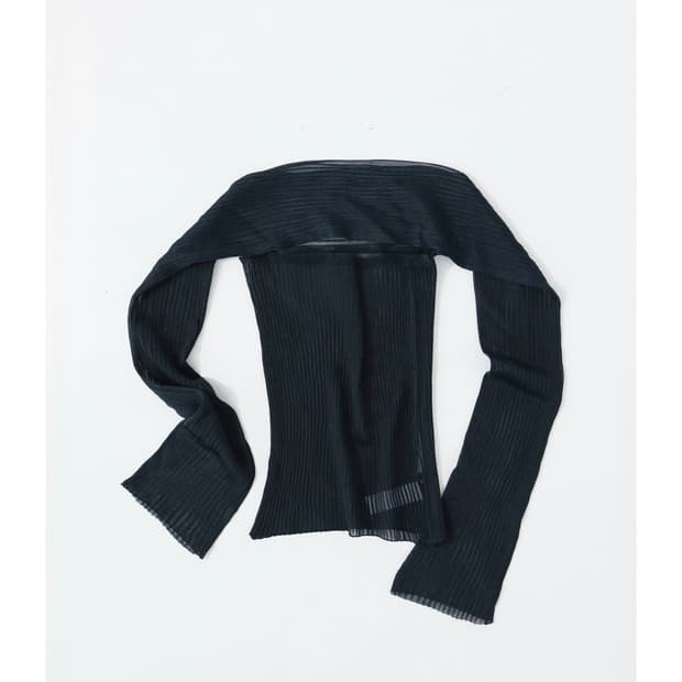 쉬어 탱크탑 SHEER TANK TOP (TEAL BLACK)