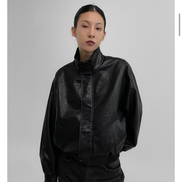 블랙업 하이덱 레더자켓