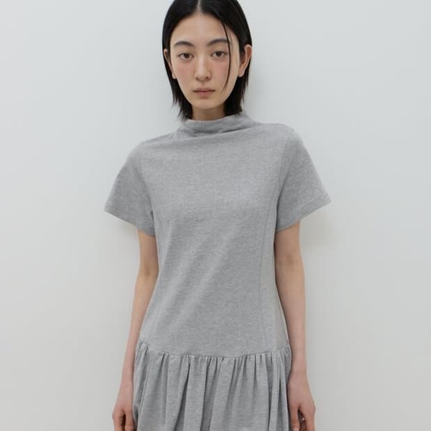 GBH 져지 펌킨 드레스 멜란지 그레이