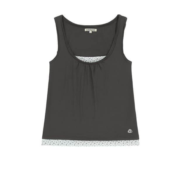 코이세이오 DUDU LAYERED SLEEVELESS CHARCOAL 2