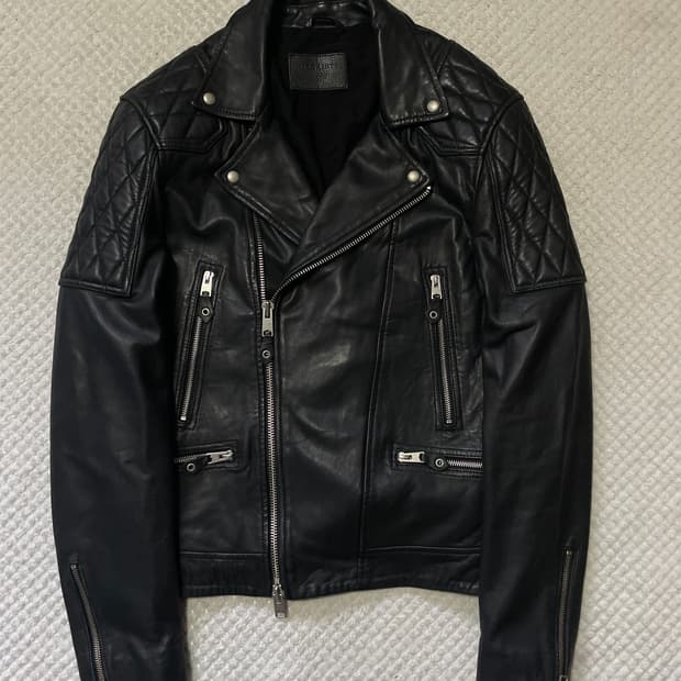 ALL SAINTS 웨스턴 무드 2WAY 램스킨 양가죽 라스코 레더