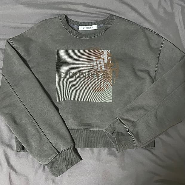 시티브리즈 픽셀 노이즈 스웻셔츠 차콜