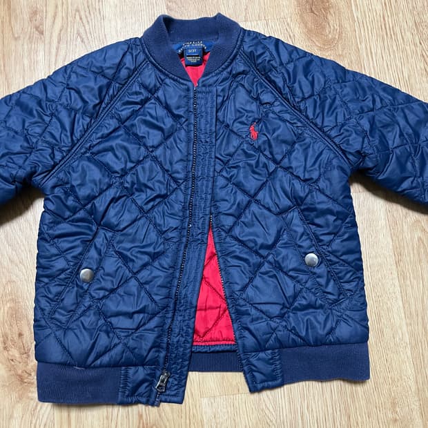 폴로 랄프로렌  키즈 네이비 퀼팅 자켓